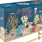 Буфет ручная роспись в морском стиле Cabinet Fondo Marino  варинант исполнения - 4 | Loft Concept в Челябинске