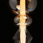 Подвесной светильник с вертикальной композицией из прозрачных и янтарных стеклянных шаров и ромбов Gabriel Scott Luna варинант исполнения - 5 | Loft Concept в Челябинске