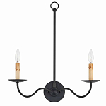 Бра настенное черное с 2-мя лампами Candle Sleeves варинант исполнения - 3 | Loft Concept в Челябинске