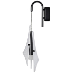 Бра черного цвета с плафоном из рельефного стекла Glass Pod варинант исполнения - 3 | Loft Concept в Челябинске