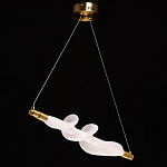 Люстра горизонтальная с волнистым белым плафоном Golden Swirl варинант исполнения - 4 | Loft Concept в Челябинске