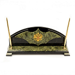 Настольный письменный набор из змеевика с гербом РФ Successful Leader варинант исполнения - 1 | Loft Concept в Челябинске