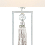 Настольная лампа с прямоугольным тканевым абажуром на белом мраморном основании Silver Threads варинант исполнения - 1 | Loft Concept в Челябинске