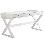 Письменный стол белый с 3-мя ящиками и крестообразным основанием Ymercte варинант исполнения - 1 | Loft Concept в Челябинске