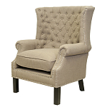 Кресло Charlie Armchair brown flax варинант исполнения - 3 | Loft Concept в Челябинске