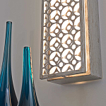 Бра прямоугольное в серебрянном цвете с ажурной решеткой Feiss варинант исполнения - 6 | Loft Concept в Челябинске