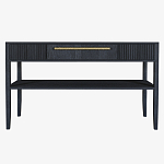 Дизайнерская Консоль с полкой и ящиком Primo Черный дуб варинант исполнения - 7 | Loft Concept в Челябинске