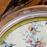 Барный стул из массива бука с изображением птиц и цветов  Beige Green Chinoiserie Garden Chair варинант исполнения - 3 | Loft Concept в Челябинске