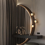 Подвесной светильник с рифлёным плафоном в форме шара Ripple Glow варинант исполнения - 5 | Loft Concept в Челябинске