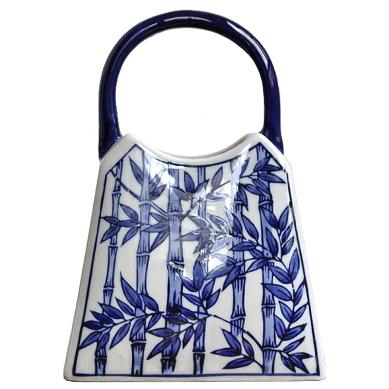 Ваза Ceramic Bag strip Темно-синий Ваза Ceramic Bag strip Темно-синий в Челябинске | Loft Concept