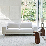 Приставной столик из массива дерева Walnut Triple варинант исполнения - 9 | Loft Concept в Челябинске