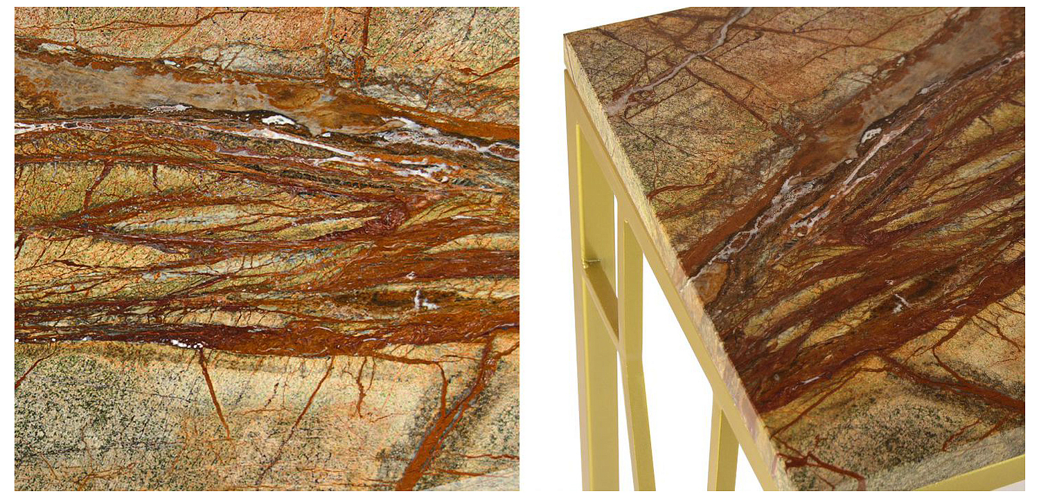 Консоль Rovigo Console коричневый мрамор Консоль Rovigo Console коричневый мрамор - Loft-Concept в Челябинске