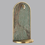 Настенный светильник зеленого цвета с бронзовой рамкой овальной формы с полкой Herbarium  варинант исполнения - 4 | Loft Concept в Челябинске