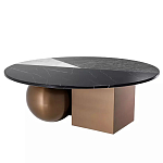 Дизайнерский журнальный стол с круглой столешницей на 3-х геометрических ножках Lehumod варинант исполнения - 5 | Loft Concept в Челябинске