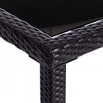 Обеденный комплект из искуственного ротанга Vintara черный варинант исполнения - 9 | Loft Concept в Челябинске