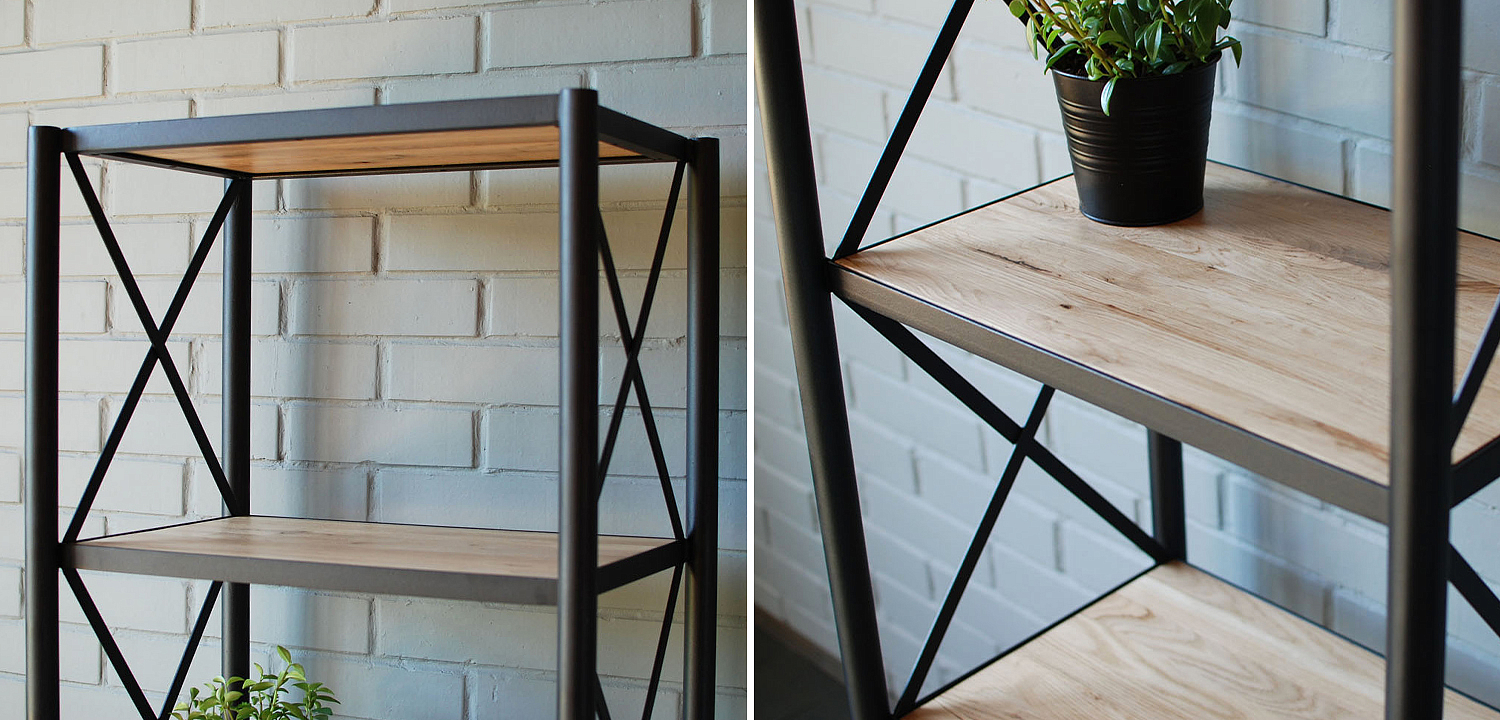 Стеллаж Pheobe Industrial Metal Rust Rack Стеллаж Pheobe Industrial Metal Rust Rack - Loft-Concept в Челябинске
