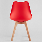 Стул с основой из пластика и мягким сиденьем Arvika Red варинант исполнения - 4 | Loft Concept в Челябинске