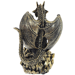 Декоративная статуэтка Дракон и стеклянное яйцо Dragon and Glass Egg Gold Black варинант исполнения - 3 | Loft Concept в Челябинске