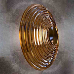 Бра с рельефным круглым плафоном янтарного цвета Savio Glass Disc Light варинант исполнения - 1 | Loft Concept в Челябинске