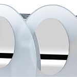 Бра с тремя круглыми матовыми стеклянными дисками и зеркальными вставками Lunaria  варинант исполнения - 2 | Loft Concept в Челябинске