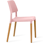 Пластиковый стул на ножках из массива бука Ferret Pink варинант исполнения - 3 | Loft Concept в Челябинске