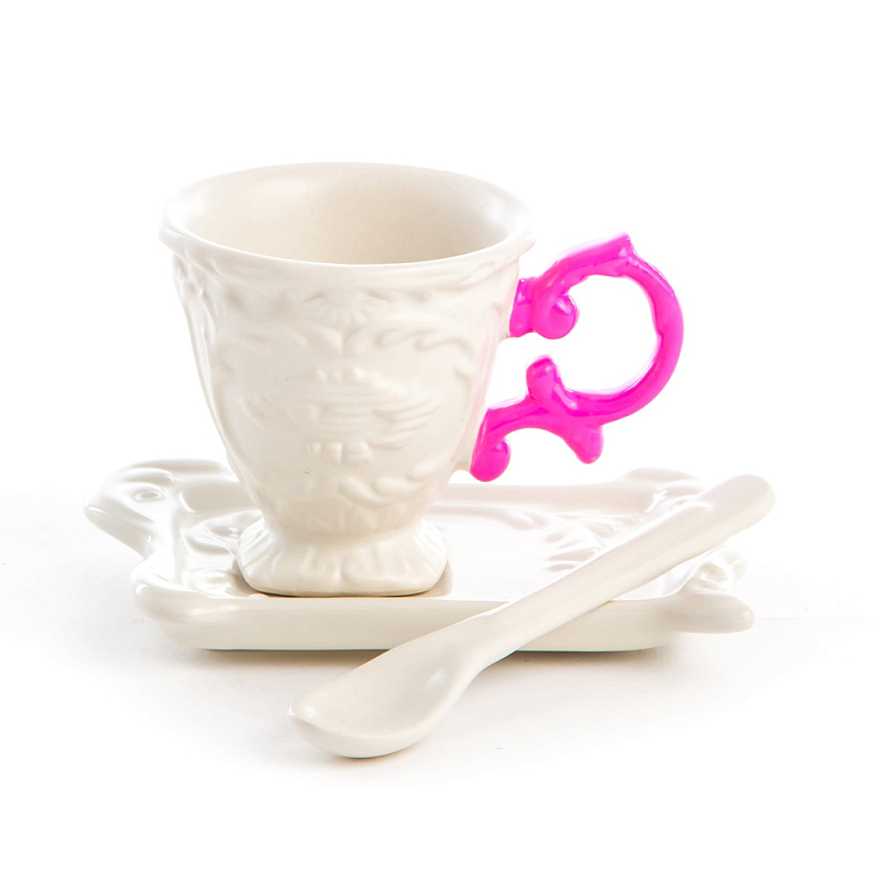 Кофейная пара Seletti I-Coffee Fuchsia Белый Фуксия в Челябинске | Loft Concept 