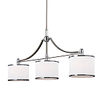Люстра линейная с 3-мя белыми цилиндрическими плафонами Feiss варинант исполнения - 1 | Loft Concept в Челябинске