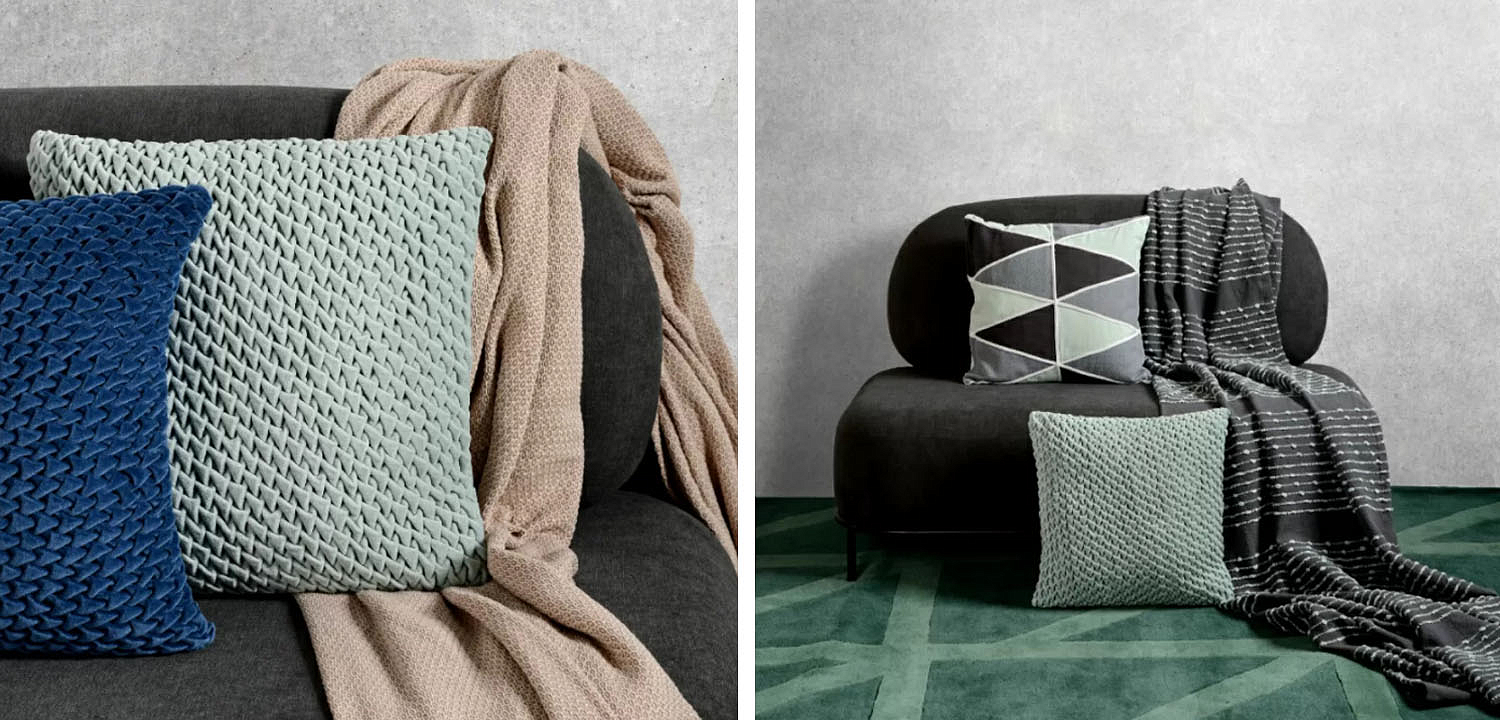 Подушка Purnama Quilting mint Подушка Purnama Quilting mint - Loft-Concept в Челябинске