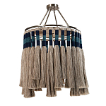 Люстра круглая плетеная с кисточками цвета серый дуб Boho Tassel Chandelier варинант исполнения - 2 | Loft Concept в Челябинске