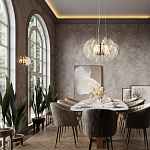 Люстра с декором в виде крупных рельефных лепестков 80 см Ethereal Bloom варинант исполнения - 3 | Loft Concept в Челябинске