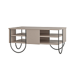 Стол журнальный прямоугольной формы с 2-мя полками бежево-серого цвета NORFOLK LIGHT MOCHA варинант исполнения - 1 | Loft Concept в Челябинске