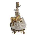 Чаша для фруктов из фарфора бронзовыми фигурками леопардов Eden Garden варинант исполнения - 4 | Loft Concept в Челябинске