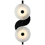 Бра со стеклянными плафонами-дисками Black and White Circles Wall Lamp варинант исполнения - 1 | Loft Concept в Челябинске