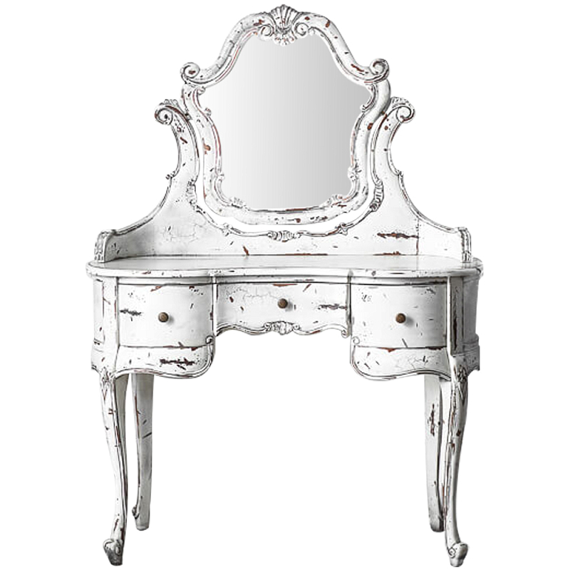 Трельяж White Felicienne Dressing Table Белый Коричневый Трельяж White Felicienne Dressing Table Белый Коричневый в Челябинске | Loft Concept