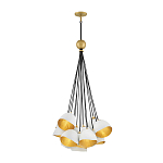 Люстра с 15-ю белыми  плафонами с золотой внутренней поверхностью Hinkley варинант исполнения - 2 | Loft Concept в Челябинске