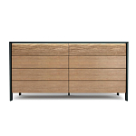 Комод 8 ящиков с подсветкой на рельефном фасаде Warm Industrial варинант исполнения - 4 | Loft Concept в Челябинске