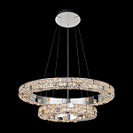 Люстра из 2-х колец с мозаичным хрустальным оформлением Sparks of Crystal варинант исполнения - 3 | Loft Concept в Челябинске