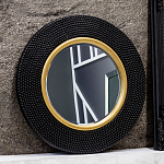 Зеркало в черной фактурной раме с золотым кантом Summon the Light варинант исполнения - 6 | Loft Concept в Челябинске