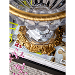 Чаша из прозрачного стекла с бронзовой подставкой и ручками Eden Garden варинант исполнения - 4 | Loft Concept в Челябинске