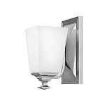 Бра с белым матовым плафоном на прямоугольном основании цвета хром Hinkley варинант исполнения - 1 | Loft Concept в Челябинске