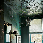 Обои ручная роспись Silk Tree Blossom on Sung Green Williamsburg варинант исполнения - 2 | Loft Concept в Челябинске