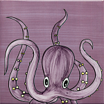 Плитка с узором Осьминог велосипедист варинант исполнения - 3 | Loft Concept в Челябинске