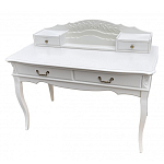 Стол-бюро белого цвета из массива бука с 4-мя ящиками White Provence варинант исполнения - 3 | Loft Concept в Челябинске