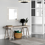 Настенное зеркало квадратной формы в металлической раме золотого цвета CORNER MIRROR GOLD варинант исполнения - 1 | Loft Concept в Челябинске