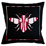 Подушка декоративная пчела с красным узором Ikat Pattern варинант исполнения - 1 | Loft Concept в Челябинске