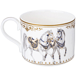 Чайный сервиз из фарфора с изображением лошадей на 6 персон 14 предметов Porcelain Horse Set варинант исполнения - 4 | Loft Concept в Челябинске