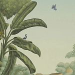 Обои ручная роспись River Scenes of Bengal Verdoyant варинант исполнения - 2 | Loft Concept в Челябинске