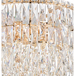 Люстра круглая с хрустальными подвесками на золотистом каркасе Roul Crystal Light варинант исполнения - 2 | Loft Concept в Челябинске