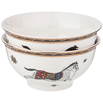 Сервиз обеденный из фарфора с изображением лошадей на 6 персон 23 предмета Porcelain Horse Set  варинант исполнения - 2 | Loft Concept в Челябинске