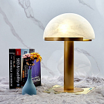 Настольная лампа c абажуром в форме купола из натурального камня  Heavenly Harmony варинант исполнения - 2 | Loft Concept в Челябинске